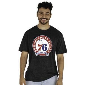 Blue 84 Nba Unisex-Adult Nba  Tri-Blend T-Shirt Black